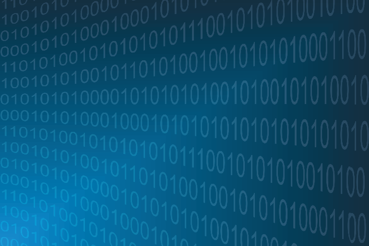 Symbolbild für das digitale Zeitalter mit vernetzten Geräten und Datenströmen